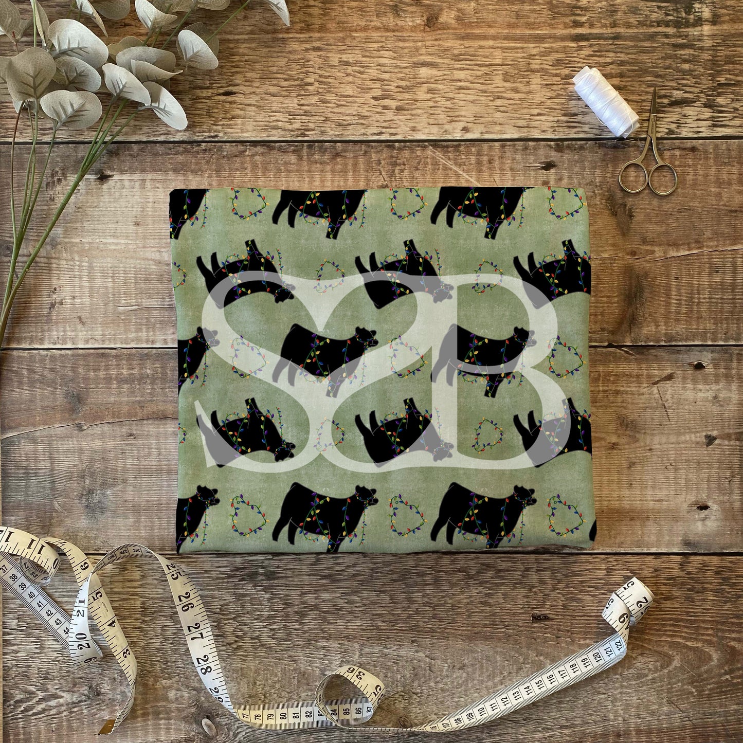 Adult: Christmas Heifer Lights Bamboo - EXCLUSIVE