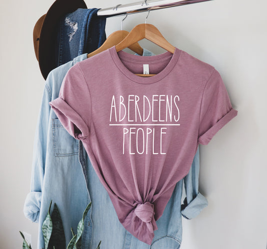 Aberdeens Over People {White Graphic} - Exclusive - Adult Tee