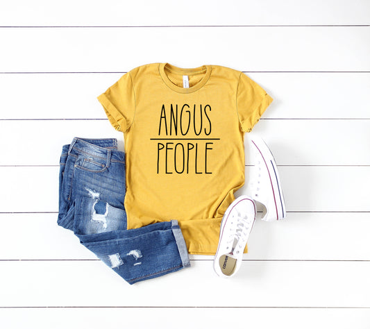 Angus Over People {Black Graphic} - Exclusive - Adult Tee