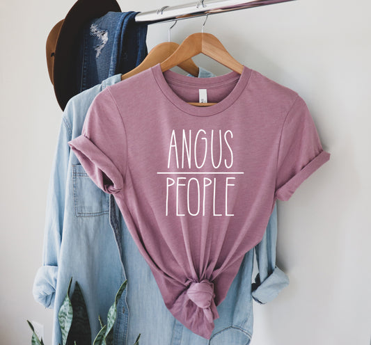 Angus Over People {White Graphic} - Exclusive - Adult Tee