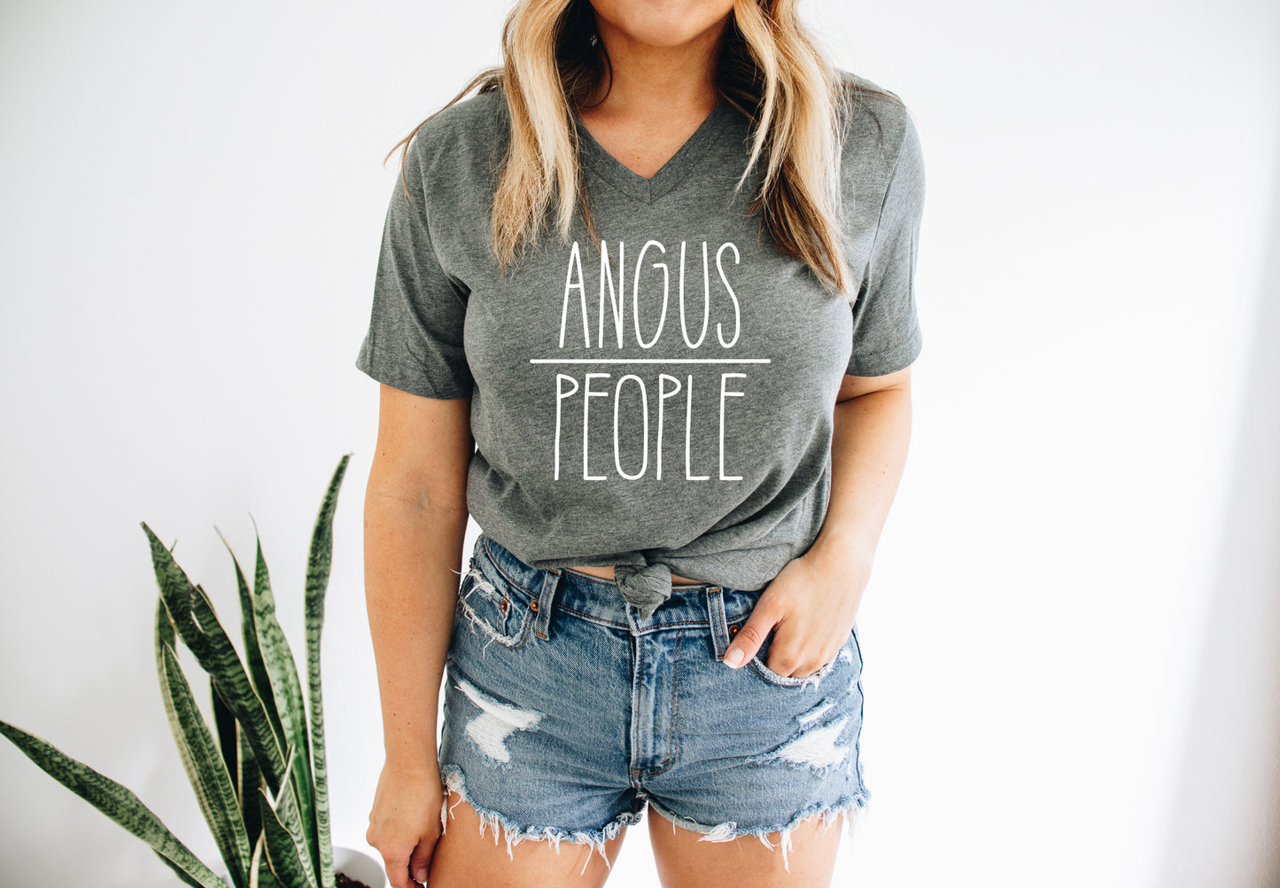 Angus Over People {White Graphic} - Exclusive - Adult Tee