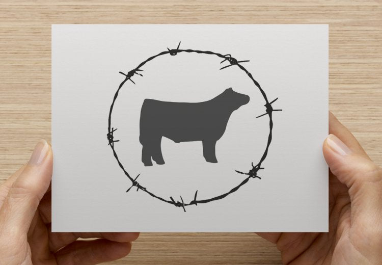 Barbed Wire - 5 Pack Thank You Cards