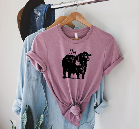 Oh Bull {Black Graphic} - Adult Tee