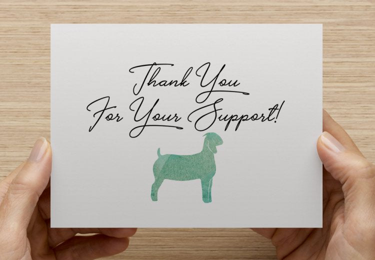 Thank You For Your Support + Animal - 5 Pack Thank You Cards