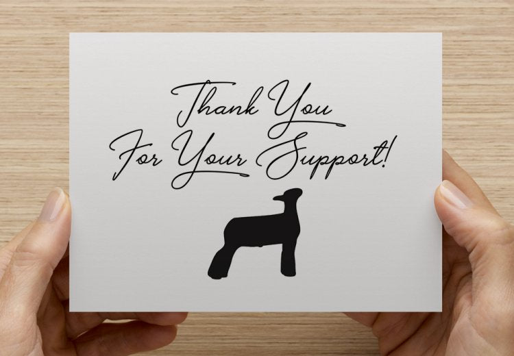 Thank You For Your Support + Animal - 5 Pack Thank You Cards