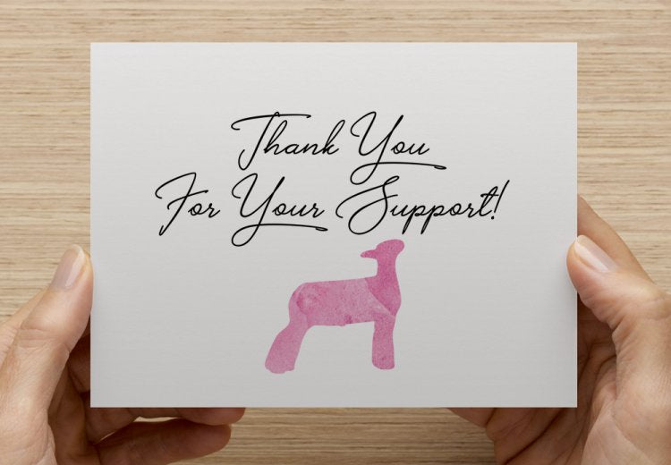 Thank You For Your Support + Animal - 5 Pack Thank You Cards