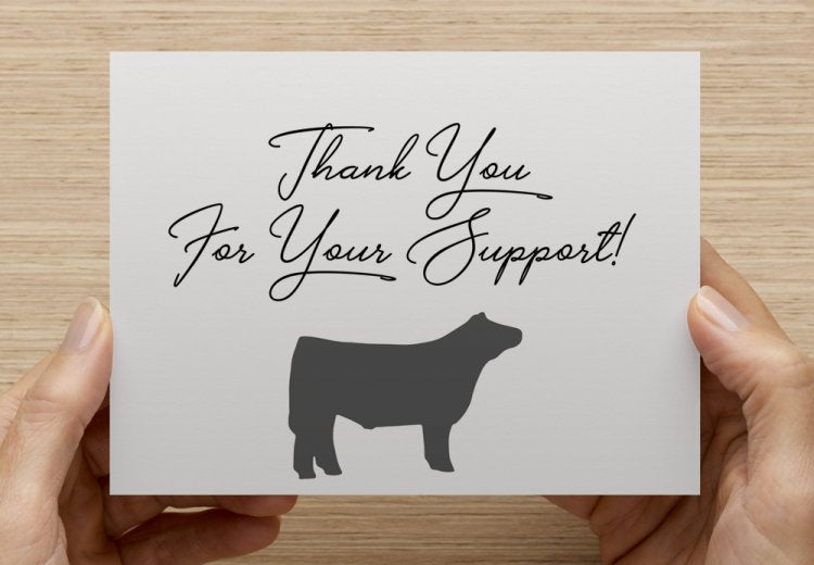 Thank You For Your Support + Animal - 5 Pack Thank You Cards