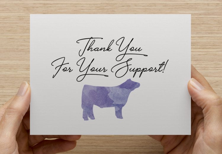 Thank You For Your Support + Animal - 5 Pack Thank You Cards